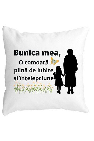 BEKZ Pillowcase For Grandma 18, 40x40 Cm, White, Matte