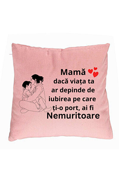 BEKZ Μαξιλαροθήκη, Σχέδιο για τη Μητέρα 5, 40x40 Εκ., Ροζ