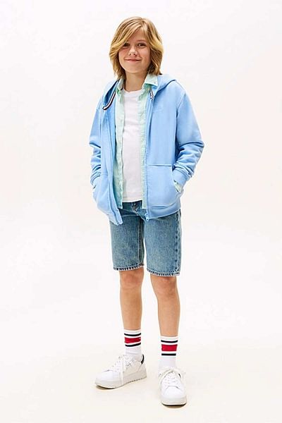 Tommy Hilfiger Mikina s kapucí a zipem Tonal Flag
