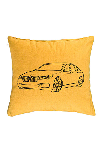 BEKZ Față de pernă, model BMW Lover, 40x40 cm, galbenă