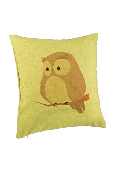 BEKZ Față de pernă, model bufniță, 40x40 cm, verde