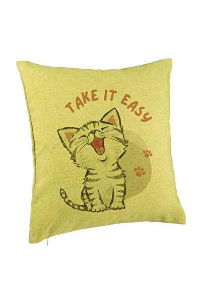 BEKZ Față de pernă, model Take It Easy, 40x40 cm, verde