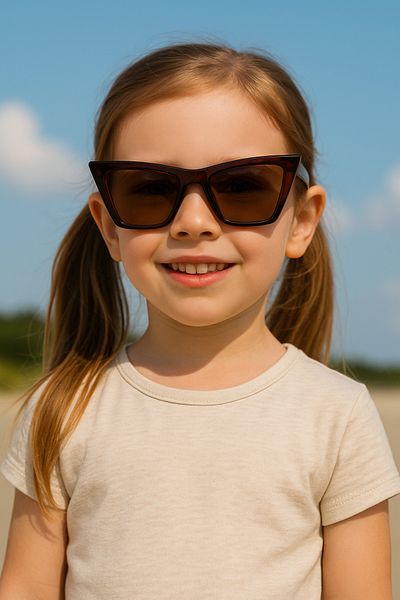 WisstoriaCollections Cat Square Kids Cat Eye Unisex Sunglasses