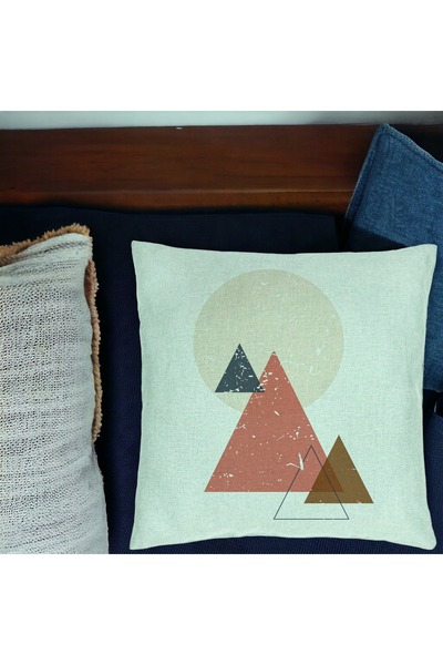 BEKZ Fata de perna, Model Abstracta Forme Geometrice 4, Multicolor, 40x40 cm,...