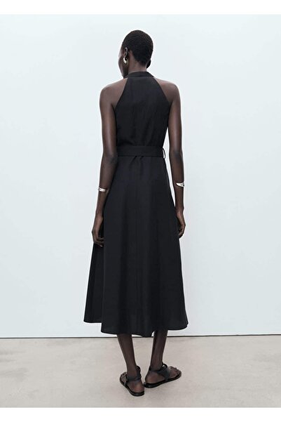 MANGO Woman Kemerli liyosel elbise