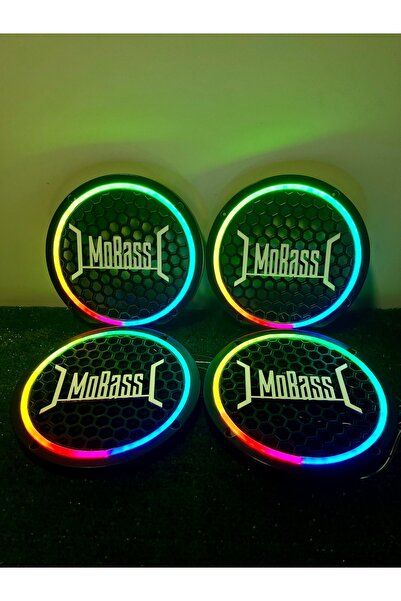 TREND Mobas Yazılı 20 Cm Uyumlu 4 Adet 20CM Pixel Kayar Ledli Midrange Kapağı Set 358 Modlu 12 Renkli