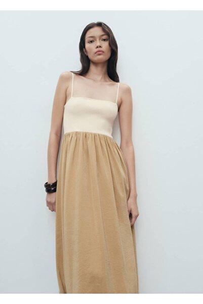 MANGO Woman Triko balon elbise