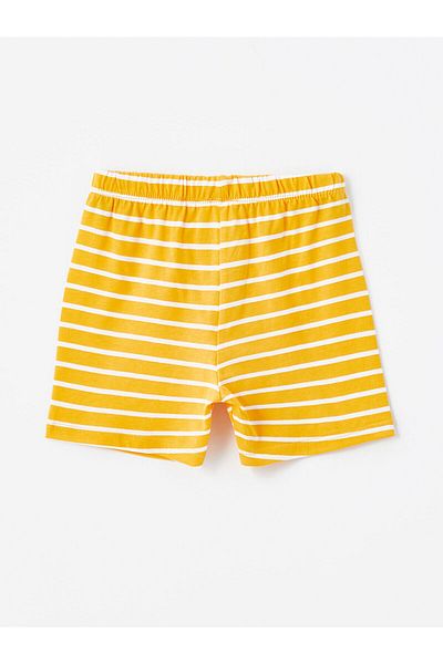 LC Waikiki Striped Baby Boy Shorts with Elastic Waist