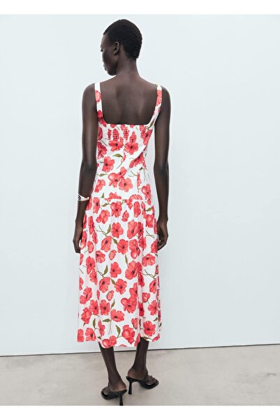 MANGO Woman Evaze pamuklu elbise