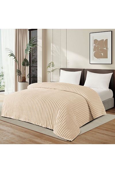 MİNG Lİ A soft, new, elegant double blanket with a soft texture, weighing 1500 g, size 220*240 cm