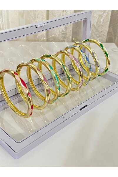 mibrillo Colorful Enamel Handcuff Vintage Bracelet
