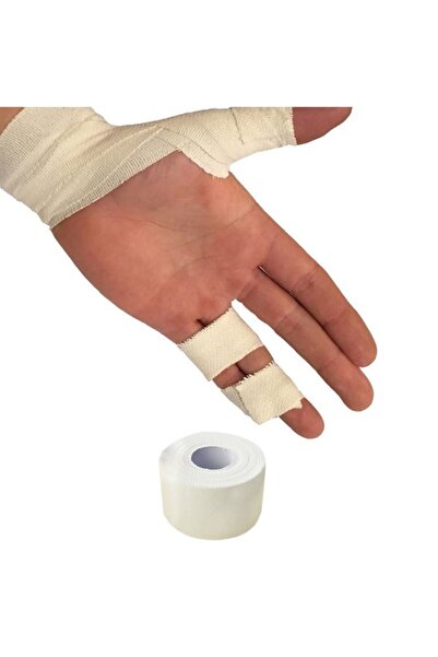 BiaTape Rijit Fiksasyon Yapışkanlı Sporcu Bandajı 3.8cm X 10 Metre Beyaz Sporcu Destek Bandı