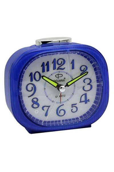 dojana Square Analog Alarm Clock Blue/White