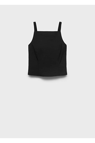 MANGO Woman Top with Ribbon on the Back