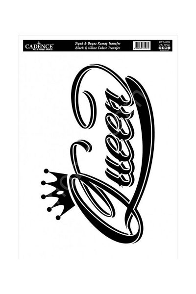 Cadence Kts-09 Black and White Fabric Transfer 21X30