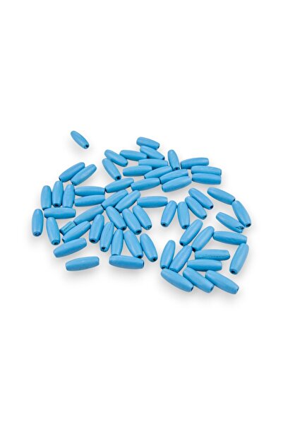 Serhat Aksesuar ve El İşçilik حبات خشب الجاودار 12 ملم أزرق فاتح (22 × 6 ملم)...