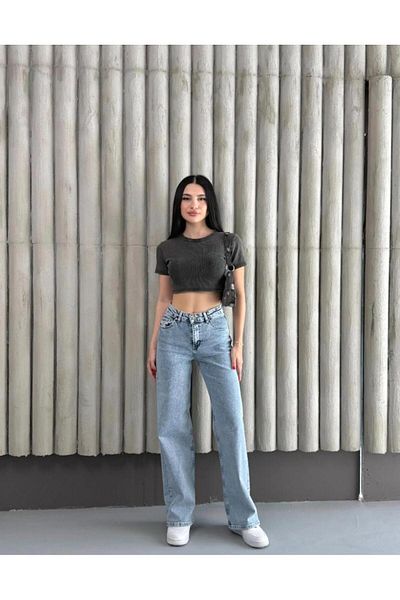 shop Lycra Palazzo Snow Wash Jean Pants