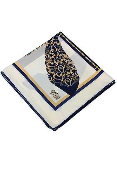 mim eşarp Vesi̇ Scarf Patterned Sport Twill Scarf 120X120 cm