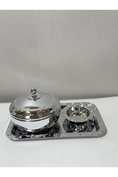 aljahwari Date set with a silver serving plate and Tabsi