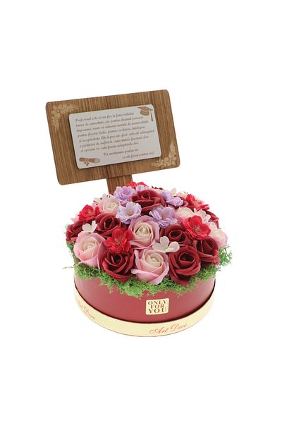 GiftExpress Aranjament floral pentru profesoara cu mesaj