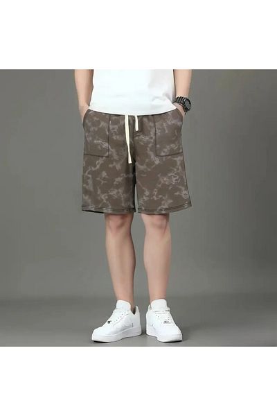 ALANAQA Unisex Casual Washed Oversized Sports Shorts