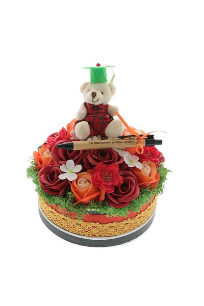 GiftExpress Floral arrangement for teachers with engraved pen