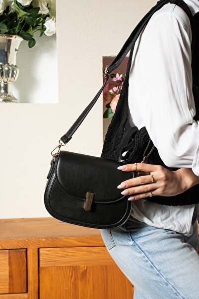 Crazy حقيبة كتف نسائية بحزام متقاطع مكونة من 3 أقسام