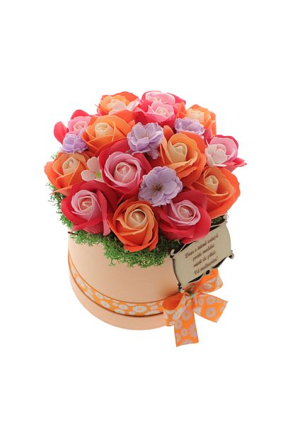 GiftExpress Floral arrangement for teachers, orange soap roses