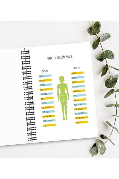 BULUT DİJİTAL Diet and Exercise Program Tracking Notebook & Diet Notebook
