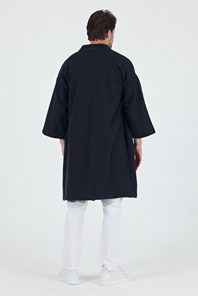 rammers Long Bohemian Kimono with Stripe Detail and Pockets