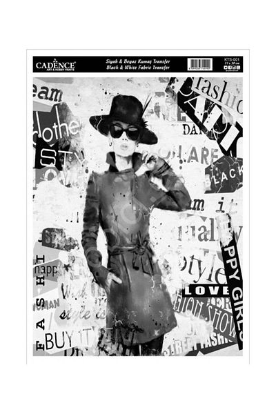 Cadence Kts-01 Black and White Fabric Transfer 21X30