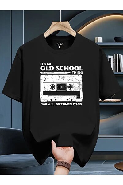 PERISENSE تي شيرت أسود للجنسين للنساء/الرجال مطبوع عليه رقبة دائرية وأكمام قص...