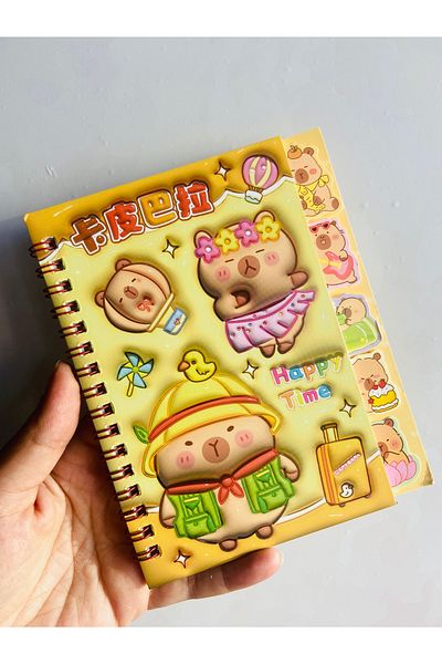 synshop Autocolant Capybara Capybara 16 pagini (300 bucăți) Impermeabil + Opac 8 pagini Note Deft