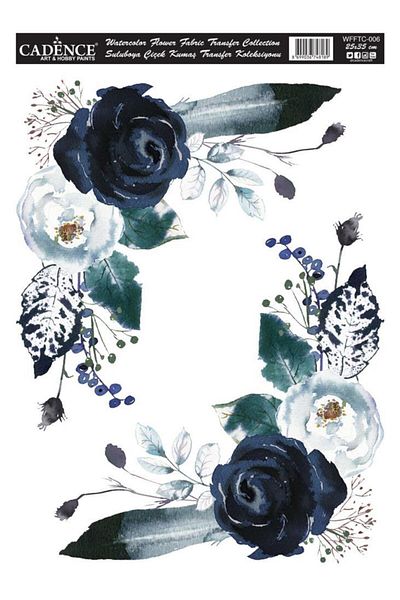 Cadence Watercolor Flower Fabric Transfer Wfftc-006
