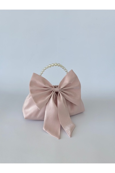 posst bag Τσάντα χειρός για βραδινό φόρεμα με φιόγκο και πέρλες από Dusty Rose