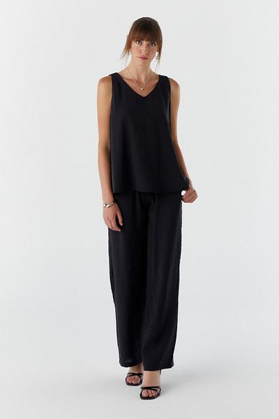 Shopping Shop Hanging Pants Suit Black