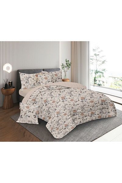 Blue Rose A printed summer double bedspread to suit your room decor and give you a refreshing summer. It is made of the finest microfiber.