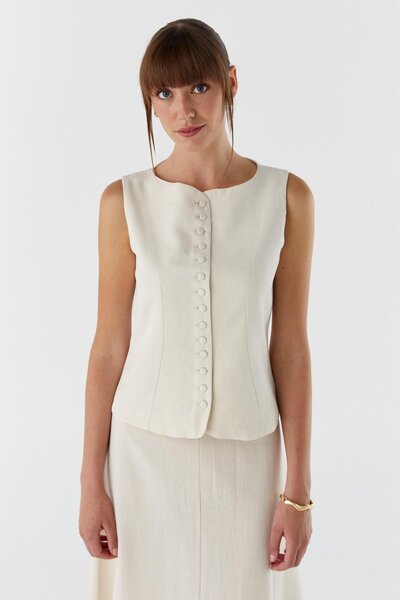 Shopping Shop Linen Skirt Suit Natural