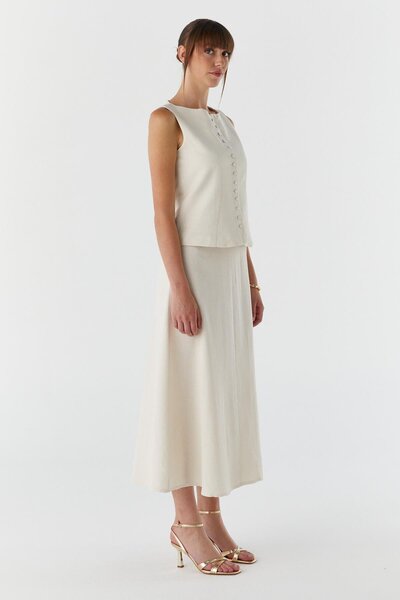 Shopping Shop Linen Skirt Suit Natural