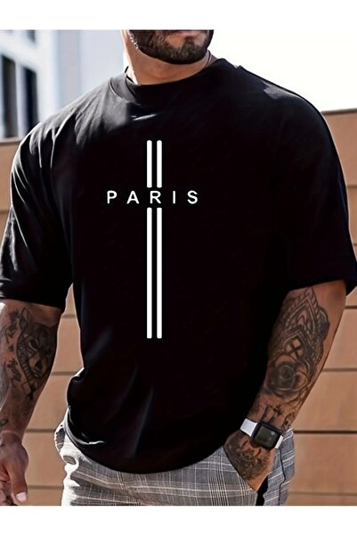 PERISENSE تي شيرت للجنسين للنساء/الرجال مطبوع عليه رقبة دائرية وأكمام قصيرة م...