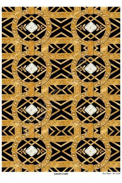 ehobici Lineart Craft Brass Decopage Paper Model - 1234