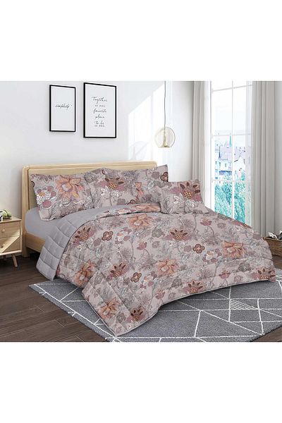 Blue Rose A printed summer double bedspread to suit your room decor and give you a refreshing summer. It is made of the finest microfiber.