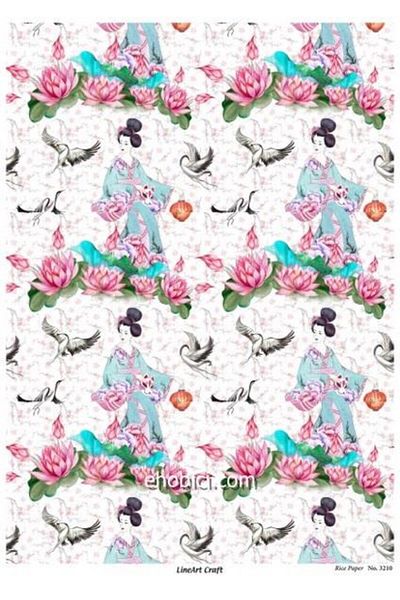 ehobici Lineart Brass Decopage Paper Model - 3210