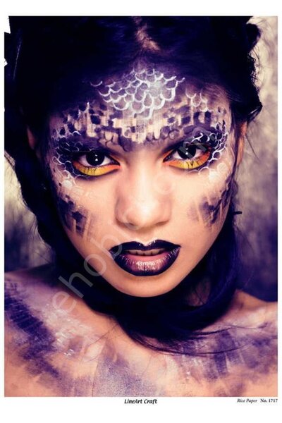 ehobici Lineart Brass Decopage Paper Model - 1717