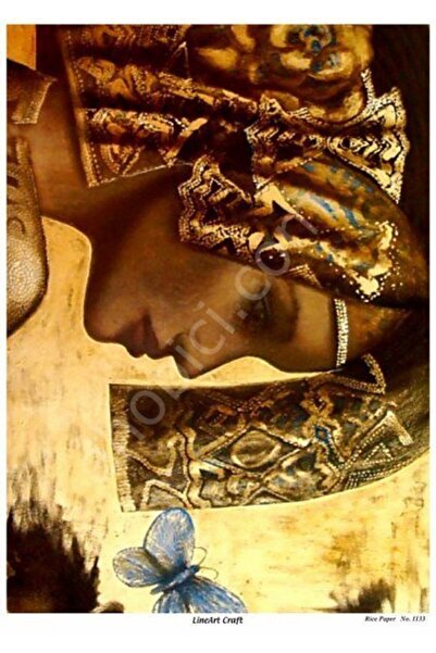 ehobici Lineart Craft Brass Decopage Paper Model - 1133