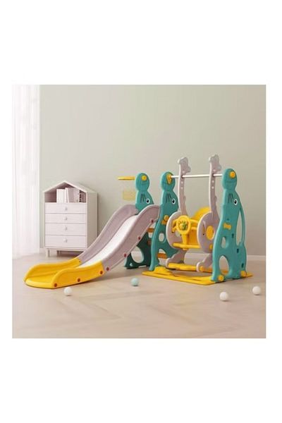 FULLJOY 3*1 Children's Slide with Swing and Basketball .FHR-37