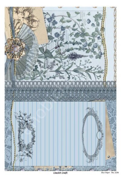 ehobici Lineart Brass Decopage Paper Model - 2236