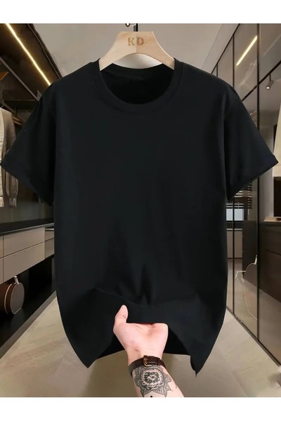 YRN COLLECTION Чорна 100% бавовняна товста тканина Comfort Owersize Чорна фут...