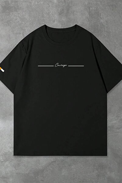 YRN COLLECTION تي شيرت للجنسين للنساء/الرجال مطبوع عليه رقبة دائرية وأكمام قص...