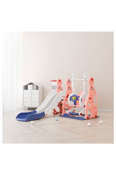 FULLJOY 3*1 Children's Slide with Swing and Basketball .FHR-37
